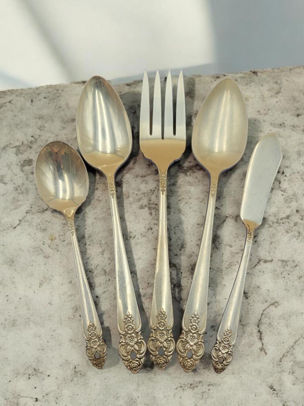 Oneida Prestige DISTINCTION Set 5 Pcs Serving Silverplate 1951